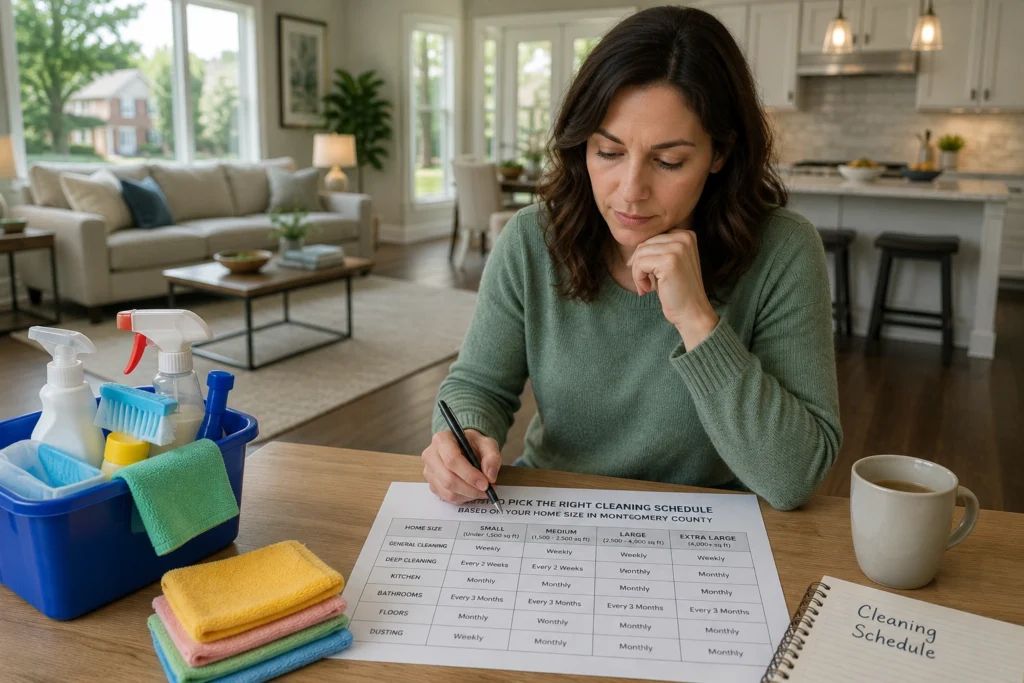 cleaning schedule